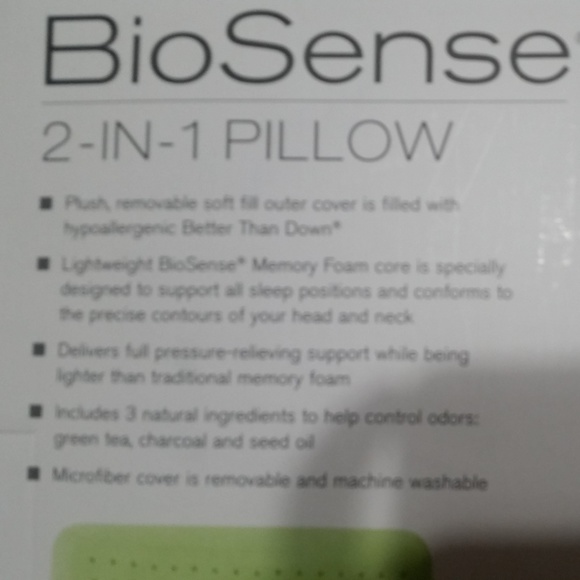 Brookstone Bedding Biosense 2in Classic Pillow For All Sleepers